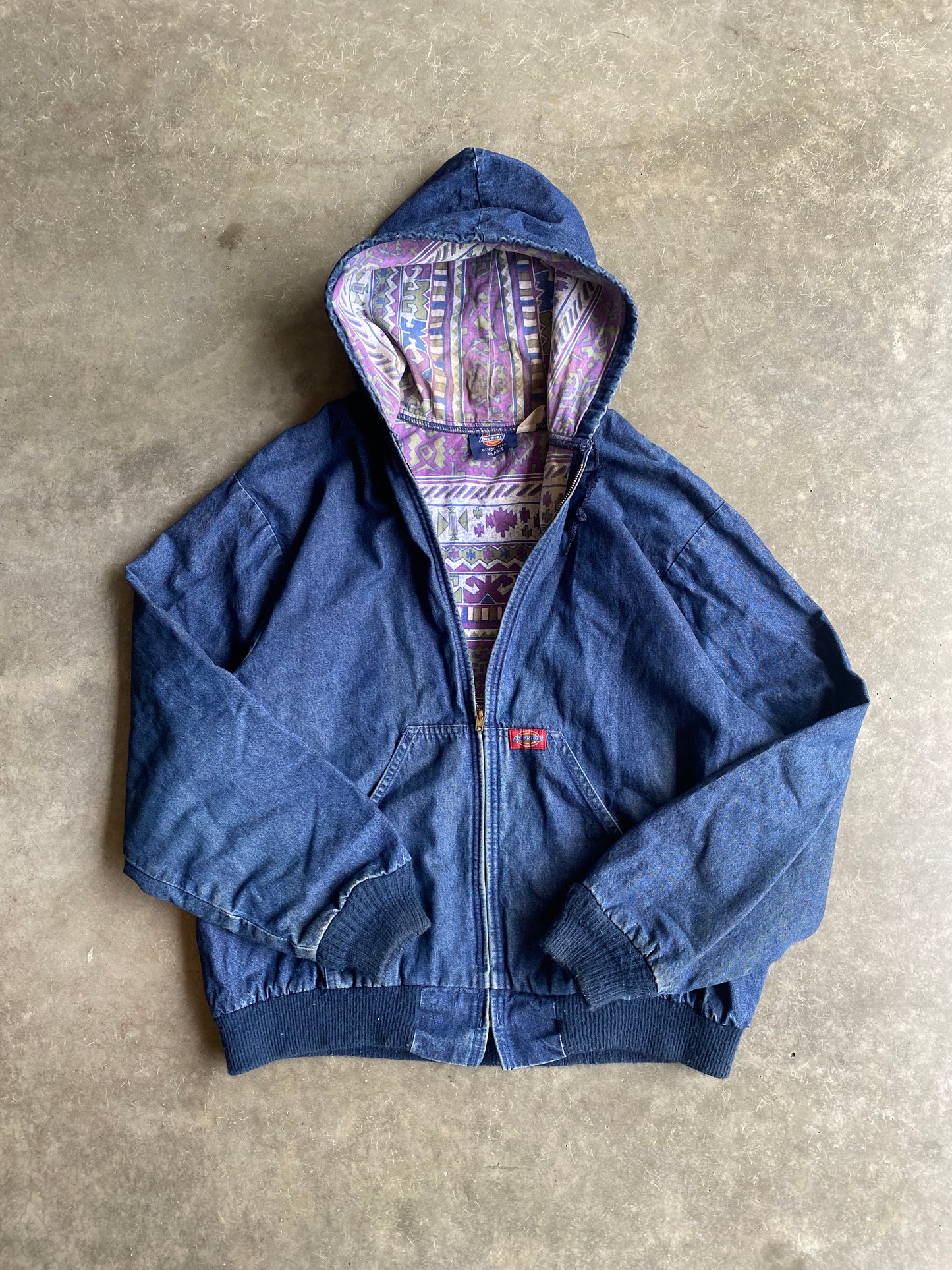 Vintage Dickies Aztec Lining Jean Workwear Jacket