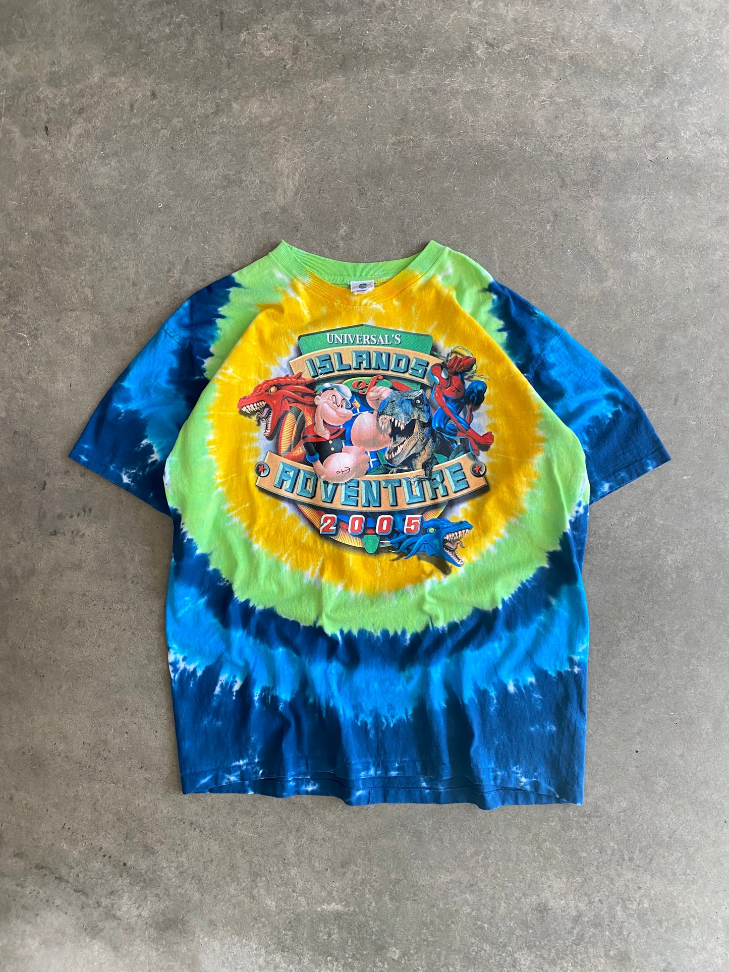 Vintage Universals Island Adventure Made in U.S.A Tie Dye Tee - XL