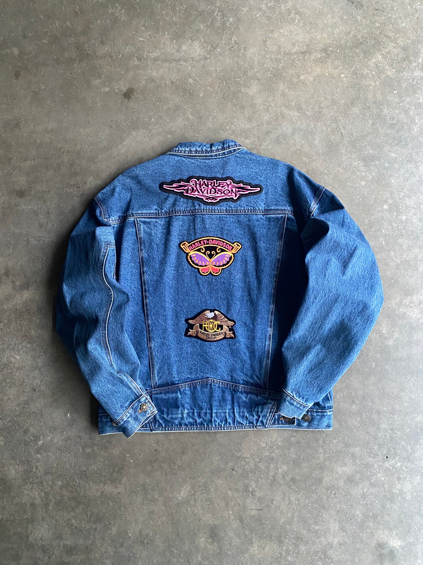 Vintage Harley Davidson Rare Jean Jacket - L