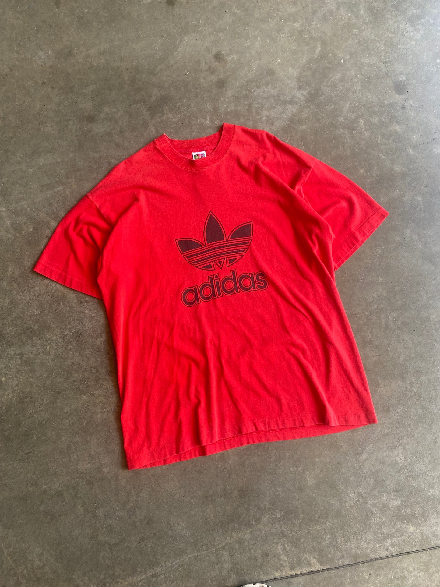 Vintage Red Adidas Single Stitched Tee - XXL