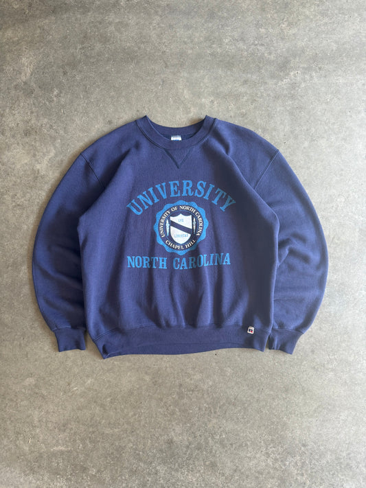 Vintage University Of North Carolina Russell Athletics Crew - L