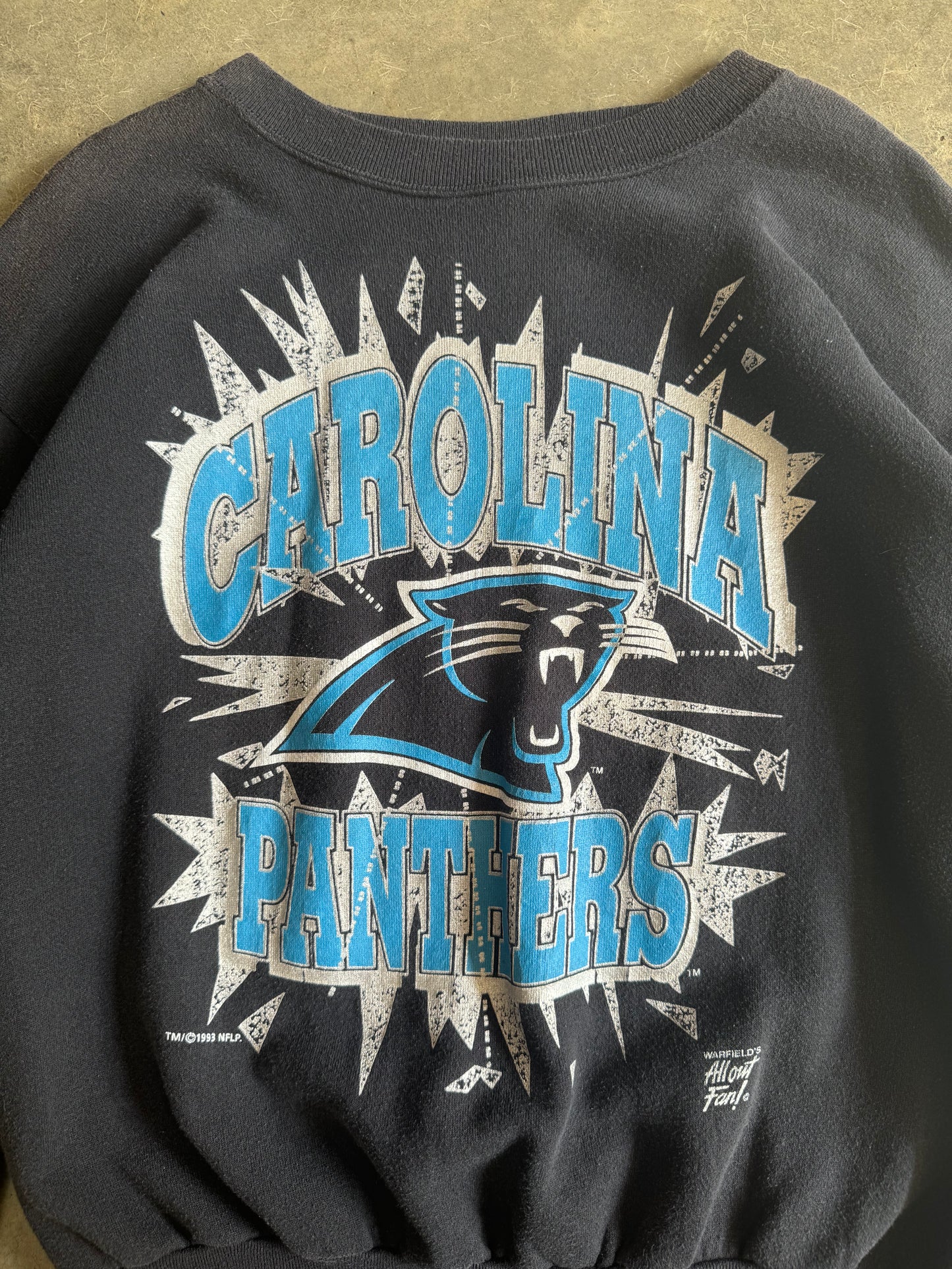 Vintage Carolina Panthers Shattered Graphic Crew - XL