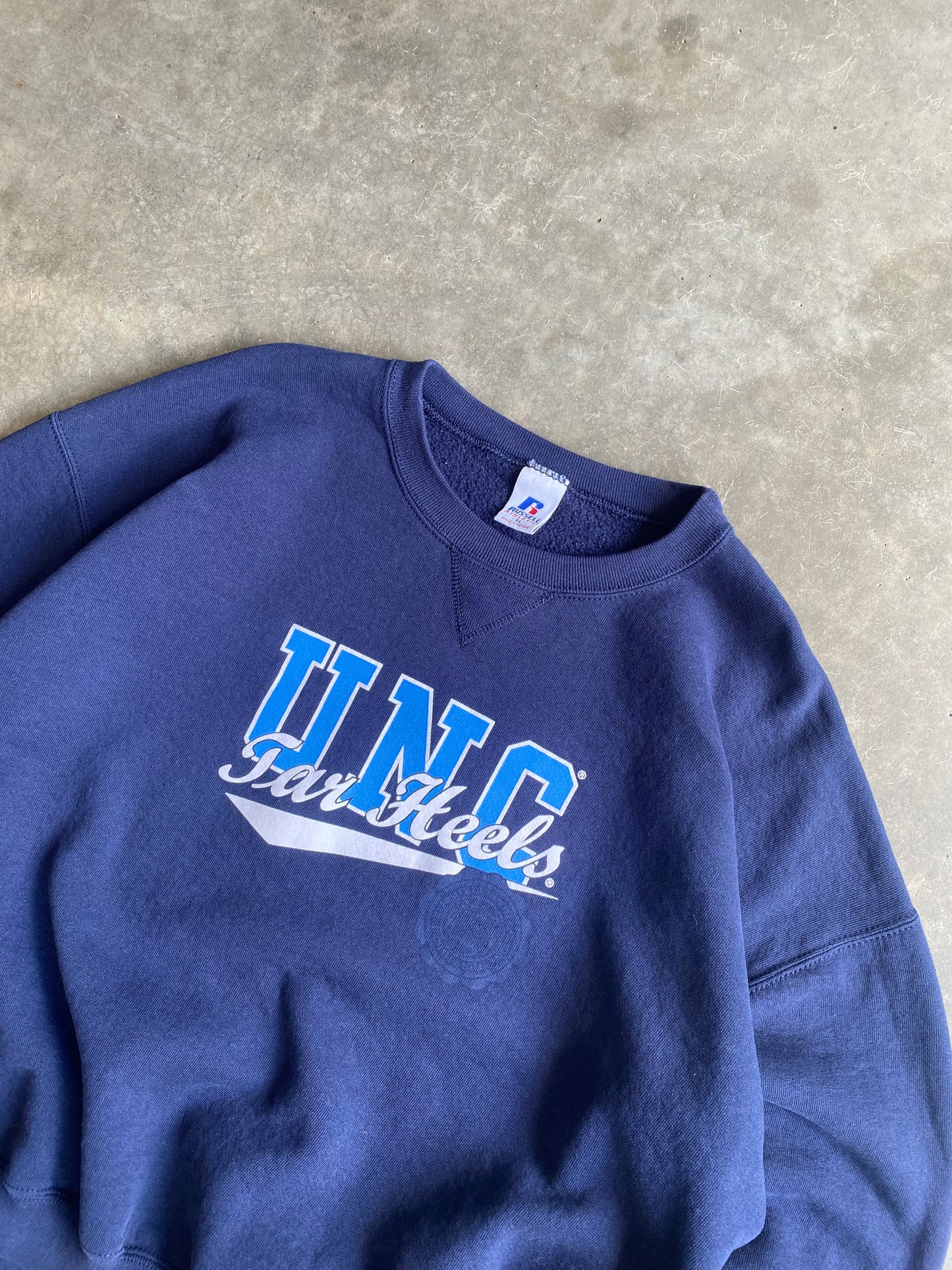 Vintage UNC Tar Heels Russell Athletics Crew - XL