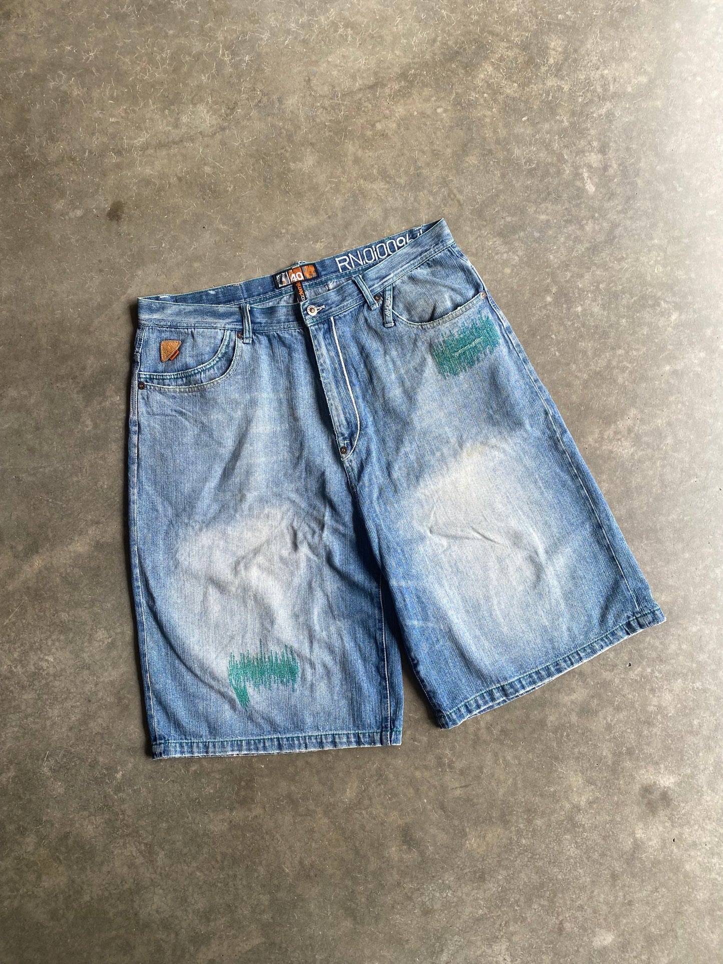 Vintage Akademiks Jeanius Level Spelled Out Baggy Shorts