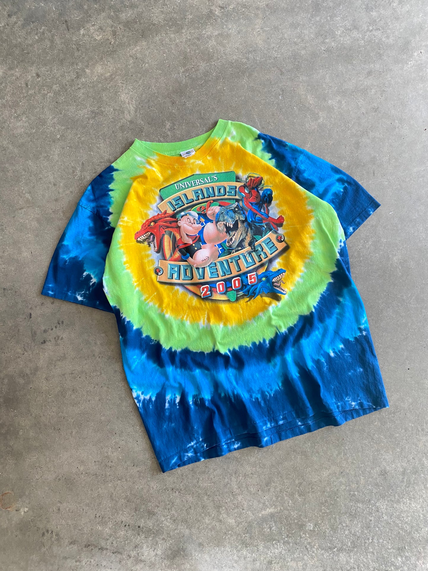 Vintage Universals Island Adventure Made in U.S.A Tie Dye Tee - XL