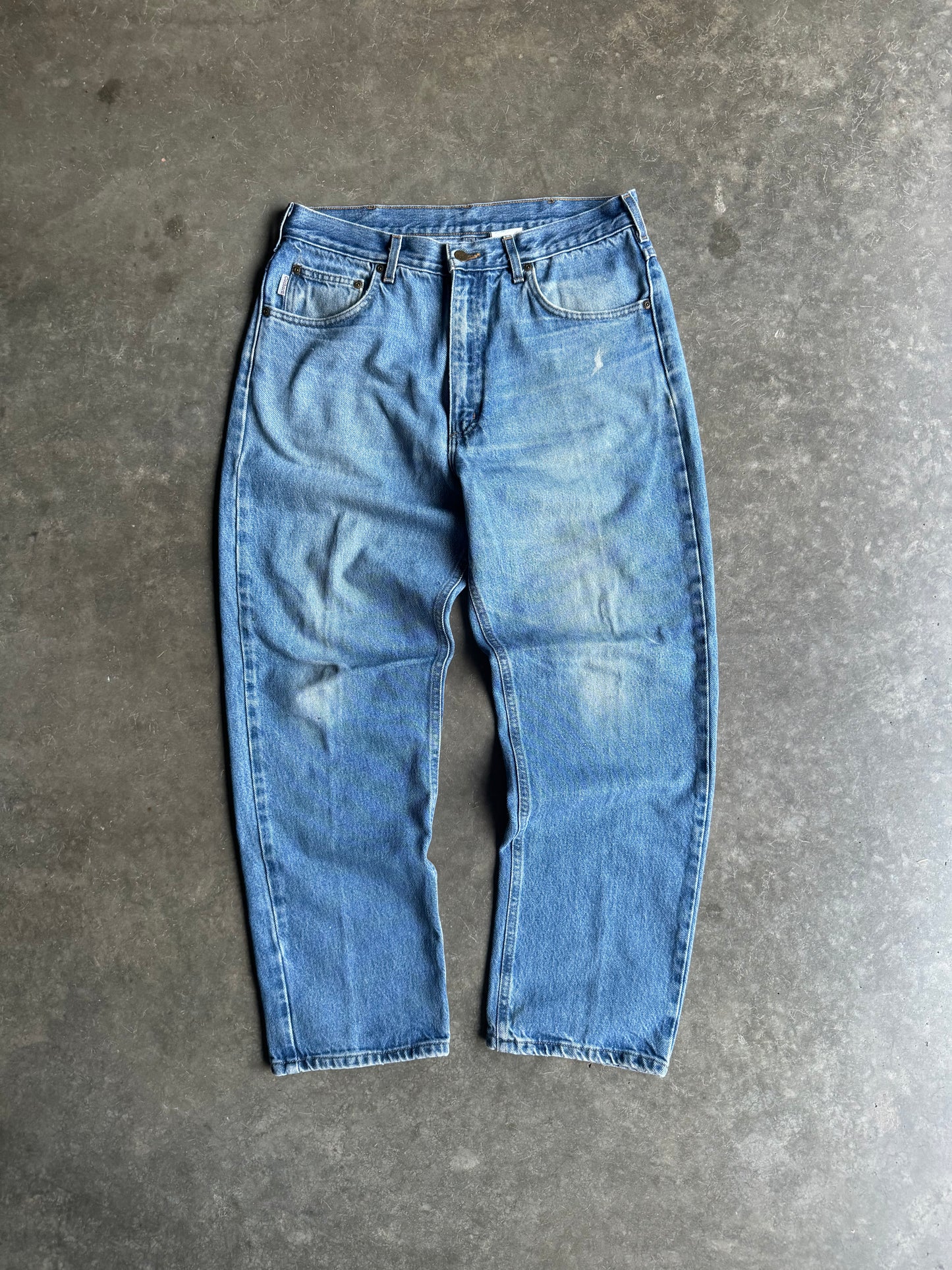 90s Carhartt Size 34x30 Light Washed Vintage Jeans