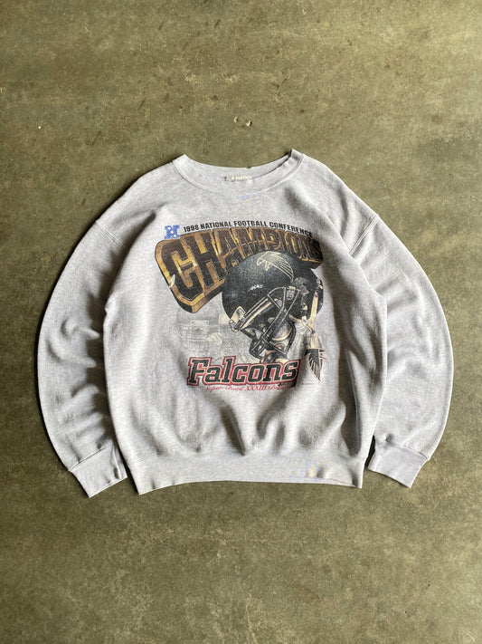 Vintage Atlanta Falcons Conference Champions Crew - XL