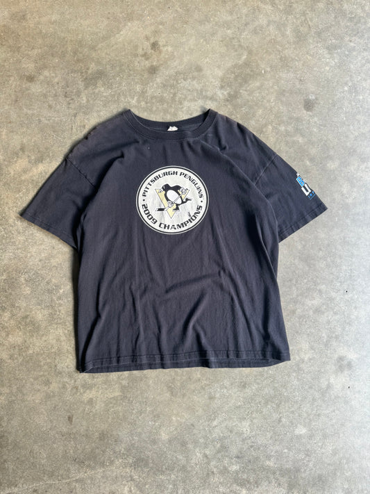 Vintage Pittsburgh Penguins Champions Blue Light Tee - XL