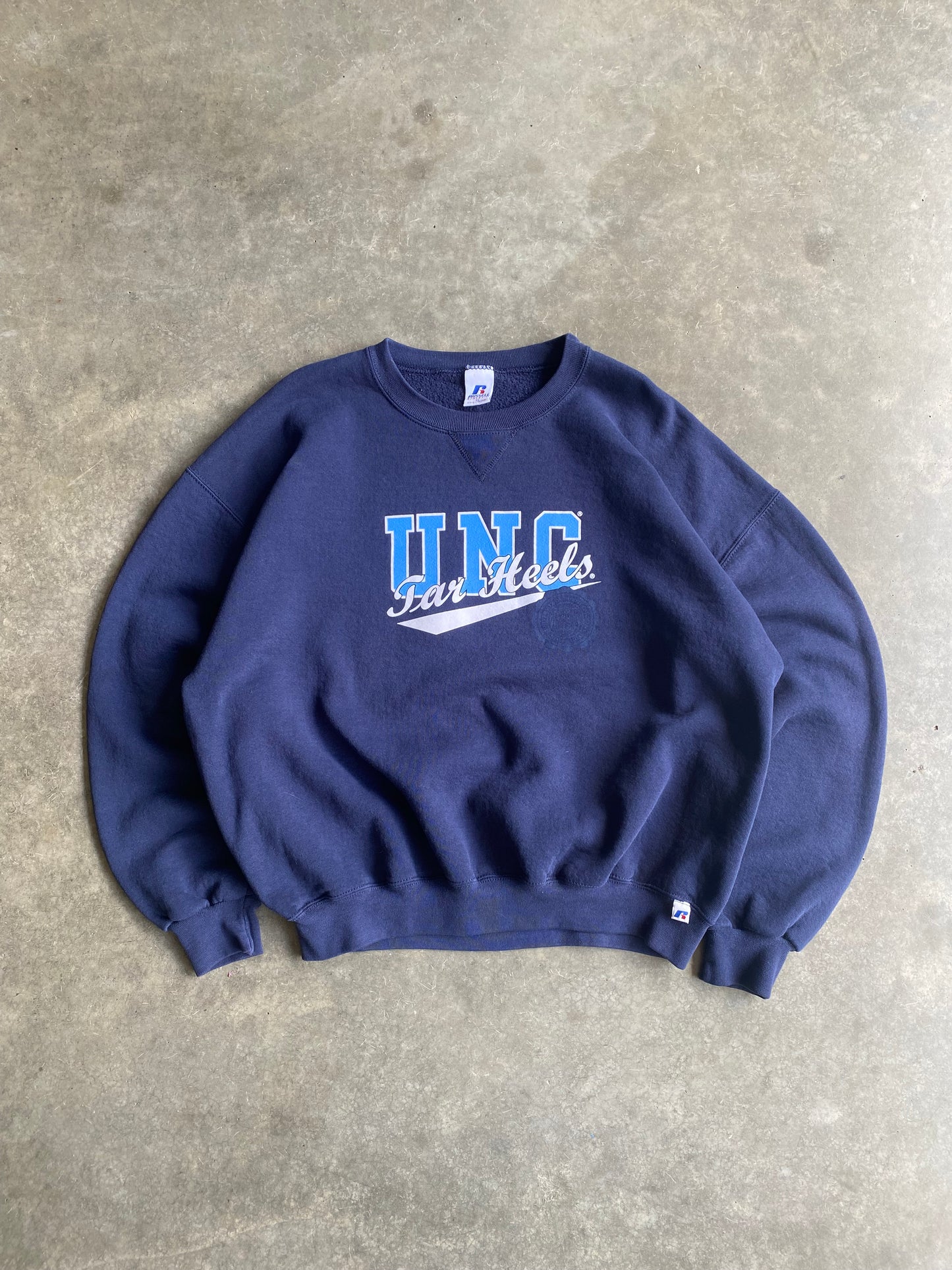 Vintage UNC Tar Heels Russell Athletics Crew - XL