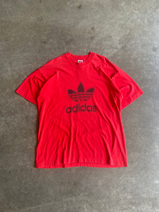 Vintage Red Adidas Single Stitched Tee - XXL