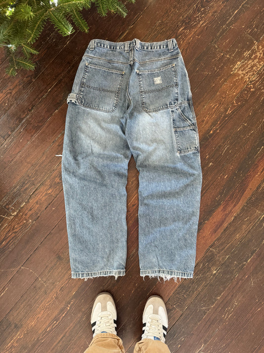 Vintage Bullhead Size 32x32 Baggy Faded Jeans