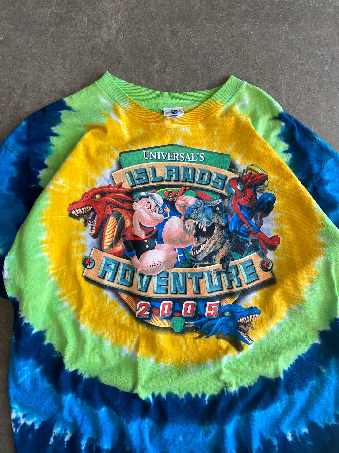 Vintage Universals Island Adventure Made in U.S.A Tie Dye Tee - XL