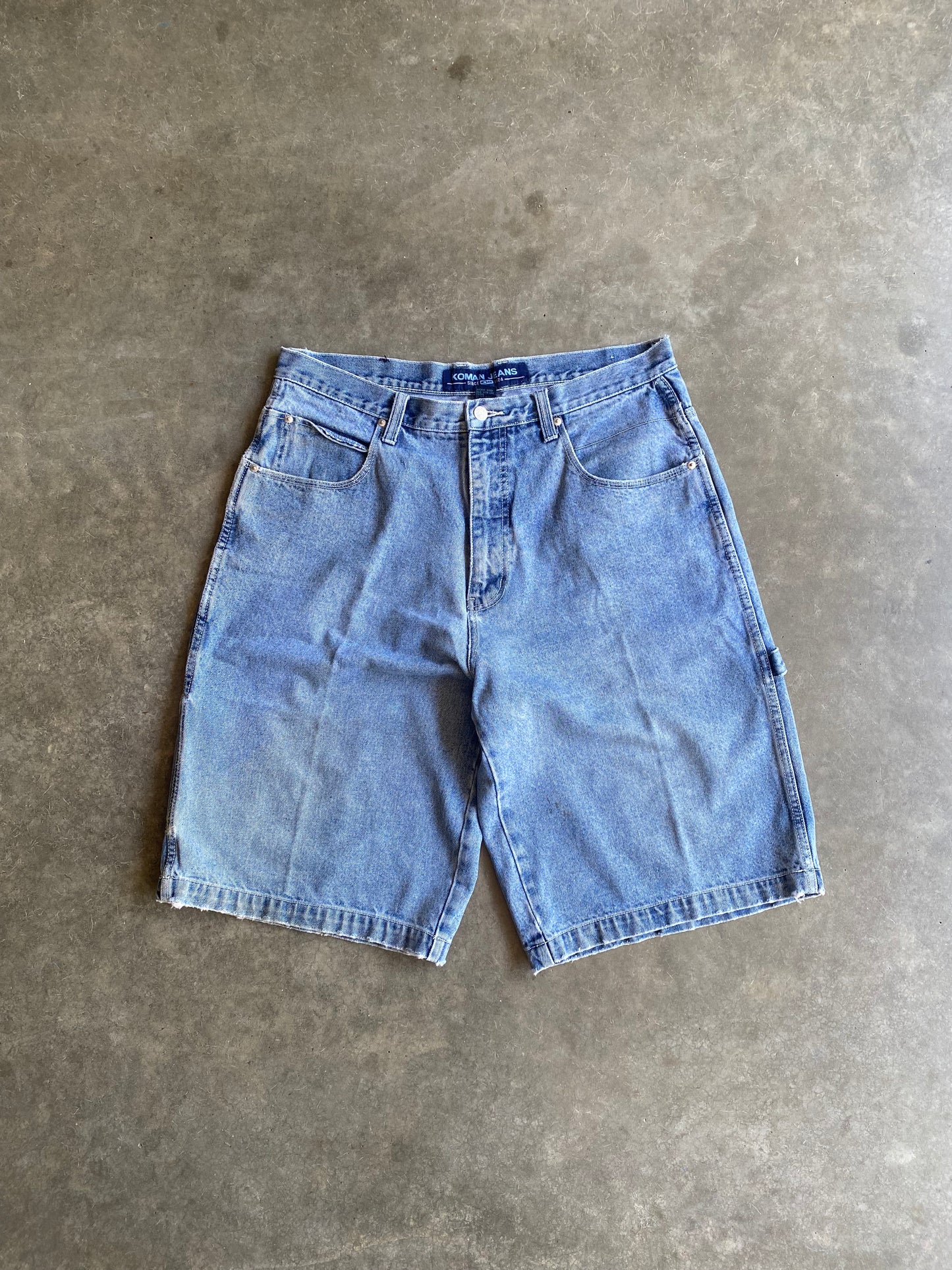 Vintage Koman Jeans Light Washed Baggy Shorts