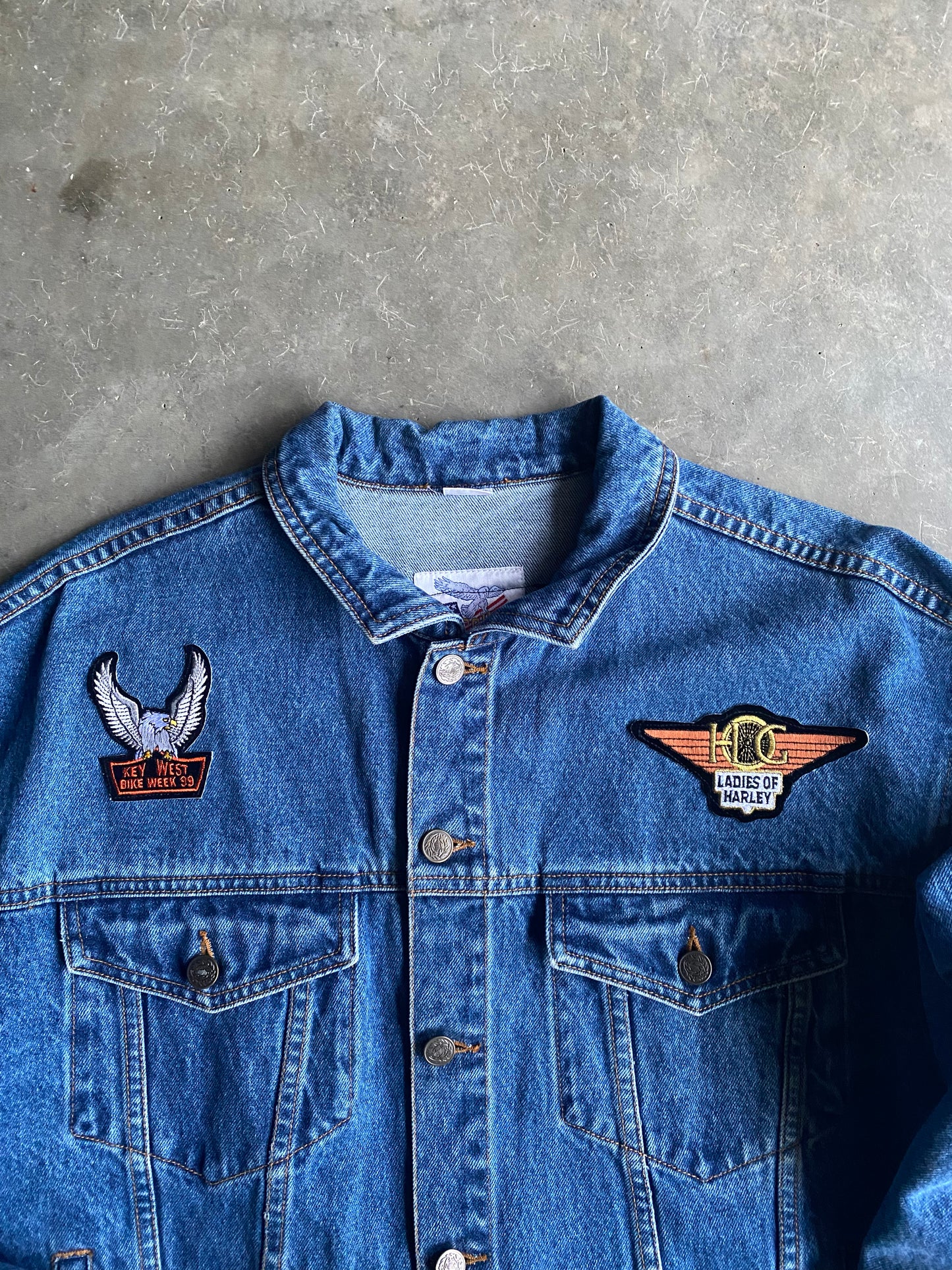 Vintage Harley Davidson Rare Jean Jacket - L