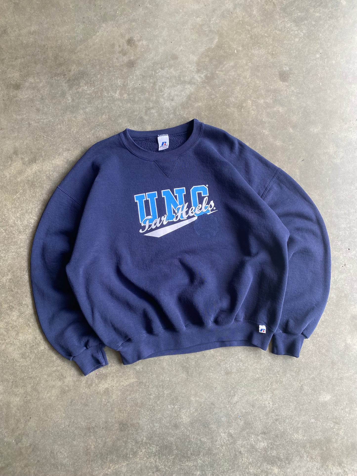 Vintage UNC Tar Heels Russell Athletics Crew - XL